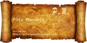 Pótz Marcell névjegykártya